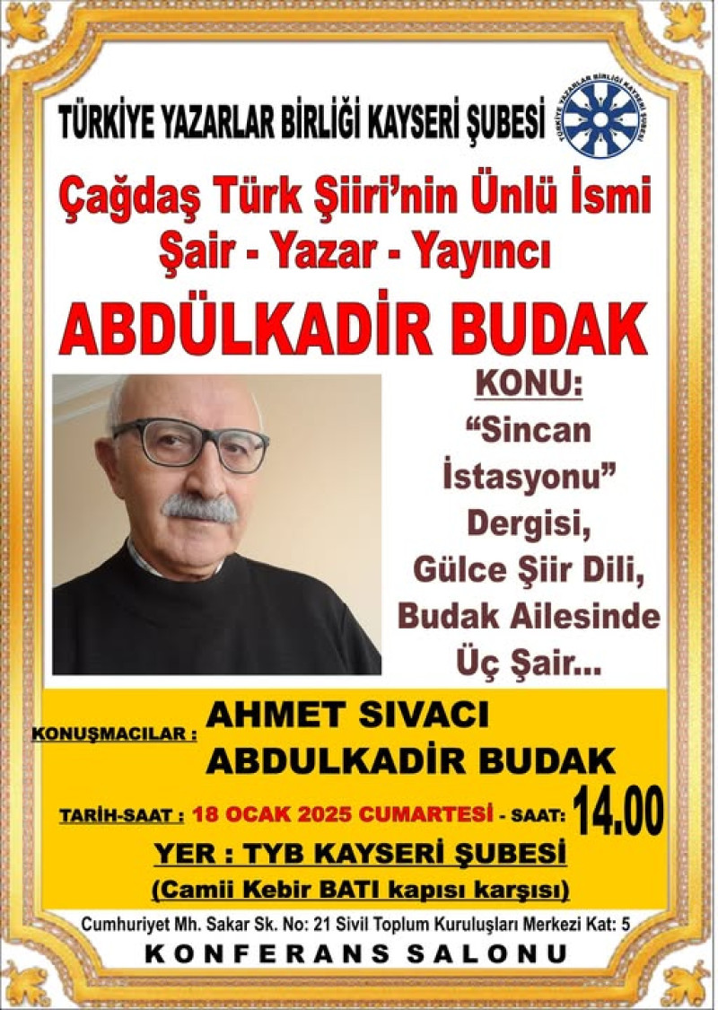 turkiye-yazarlar-birligi-kayseri-subesinde-bu-hafta-siir-ve-sanat-konusulacak thumbnail